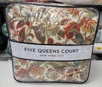 Five Queens Court August Floral Jacobean Luxury 4 Piece King Comforter Set. Fixed Price $358.99.