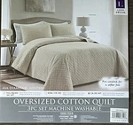 Lush Decor Ava Diamond Neutral Beige Ca King Cotton Quilt Set $300. Fixed Price $64.99.