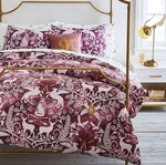 Pottery Barn Teen Harry Magical Damask Full/queen Duvet Burgundy & 2 Sham. Fixed Price $65.00.