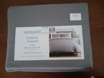 Nestwell Solid Cotton Sateen 2-PIECE Twin Duvet Cover Set Frost Gray New. Fixed Price $49.99.