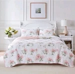 New Laura Ashley Fragrant Floral Cream/pink King Comforter Set 3PC. Fixed Price $98.96.