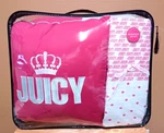 Juicy Couture Reversible Pink/grey 8PC Queen Set Comforter, Shams,sheets,pillow. Fixed Price $89.99.