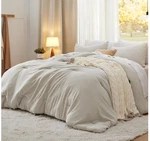 Bedsure King Size Comforter - Beige Set, Soft Bedding. Fixed Price $34.99.