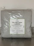 New Ll Bean Box Stitch Gray Ultrasoft Cotton Comforter Twin. Fixed Price $140.00.