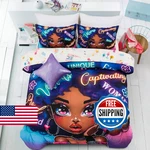 Nice Night 6PCS Comforter Sets,black Girl With Fashionable Attire Printing,. Fixed Price $91.94.