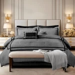Hotel Comforter Set Queen Size 8 Piece Bedding Grey Luxury Hydro-brushed .... Fixed Price $136.42.