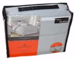 Jill Rosenwald Capri Stripe Pearl Grey Full/ Queen Duvet Cotton Reverse. Fixed Price $63.99.