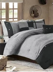 Madison Park Boone 3 Piece Comforter Set Grey/black- Queen- New. Fixed Price $50.00.