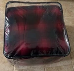 Cuddl Duds King Heavy Weight Flannel 3 Piece Comforter Set Red Black Plaid Ombr. Fixed Price $149.99.