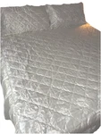 Vintage Victorian King Style 3 Satin Quilted Comforter Coverlet Bedspread Set. Fixed Price $112.46.