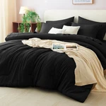 Cozylux Queen Comforter Set Black, 7 Pieces Bag Soft Bedding Comfort.... Fixed Price $62.22.