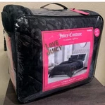 Juicy Couture Black Leopard Embossed Plush 4PC Queen Comforter Set Soft & Cozy. Fixed Price $135.00.