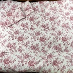 Laura Ashley Toile Floral Bouquet Queen Comforter & Shams Cranberry Red Ivory. Fixed Price $79.88.