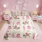 Horse Comforter Set Twin Rose Bedding Girls Boys Kids Teens Western C.... Fixed Price $64.05.