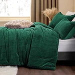 Chixpace Fluffy Comforter King Set - Furry Green Leaves Pattern Faux Bed .... Fixed Price $89.11.