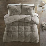New! Ultra Soft Plush Luxurious Grey Faux Fur Luxury Chic Comforter Set. Fixed Price $158.32.