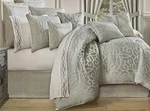 Five Queens Court Nouveau 4-PIECE King Comforter Set Spa Blue Teal New. Fixed Price $249.99.