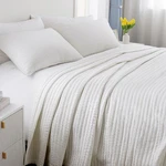 Queen Quilt Set Lightweight Soft Washed Multi Lock 1804-IV-Q Nordic. Fixed Price $124.99.