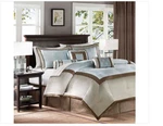 MP10-280 Genevieve 7 Piece Comforter Set, Blue Queen. Fixed Price $75.00.