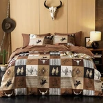 Wake In Cloud - Western Comforter Set With Sheets, Queen, Tan Brown. Fixed Price $57.56.