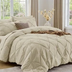Queen Bag 7 Piece Comforter Set - All Season Pintuck Bedding. Fixed Price $89.99.