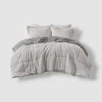 Madison Park Gray Gia Faux-fur 3-PC. Comforter Mini Set, King/cal Size. Fixed Price $59.40.