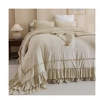 Masaca Oversized King Comforter 128X120,FARMHOUSE Shabby Boho Chic Ruffled Be.... Fixed Price $155.03.