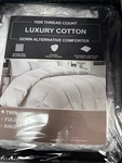 Blue Ridge Home Fashion Cotton Down Alternative Comforter Twin White 1000TC. Fixed Price $40.00.