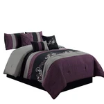 Chezmoi Collection Napa 7-PIECE Luxury Leaves Scroll Embroidery Bedding. Fixed Price $113.31.