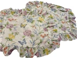 Sleepwell Floral And Butterfly Ruffled Super Light King Bedding Two Shams. Fixed Price $45.00.