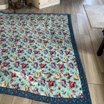 Pioneer Women King Size Blue Floral Comforter Euc 102X94. Fixed Price $45.00.
