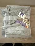 Better Homes & Garden Reversible Velvet Plush Throw Blanket Silver Gray 50X60. Fixed Price $24.99.