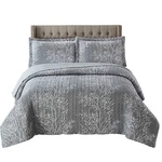 Royal Tradition Odette Grey Reversible Coverlets, Twin/twin Xl Oversized 2PC .... Fixed Price $74.67.