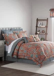 Nip Waverly Emina Spice Red Floral King Comforter Set 4 Pc. Fixed Price $187.99.