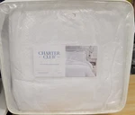 Charter Club Waffle Stripe Full/queen Comforter Set White-new. Fixed Price $98.99.