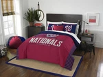 Northwest Mlb Washington Nationals Unisex-adult Comforter And Sham Set, Full/que. Fixed Price $141.11.