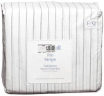 Nestwell Blk Pinstripe Cotton Linen Full Queen Duvet Sham Set Bed Bath & Beyond. Fixed Price $68.00.