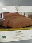 Kathy Ireland 3 Piece Premium Waffle Down Alternative Comforter Set Queen Brown. Fixed Price $176.21.