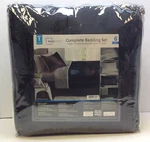 Mainstays Complete Bedding Set Twin 6 Pieces Black Gray Free Shipping. Fixed Price $39.95.