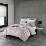 Sakura Lilac Comforter Set, Reversible Floral Print, King/cal. Fixed Price $220.99.
