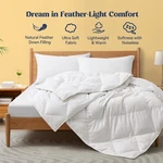 Peace Nest Lightweight & Medium Goose Feather Fiber And Down Comforter. Fixed Price $55.99.