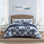 Mason Blue King Comforter Set - Soft Cotton With Matching Shams. Fixed Price $130.99.