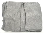 Crate & Barrel King 100% Linen Pinstripe Duvet Cover Gray Button Portugal 106X96. Fixed Price $87.99.