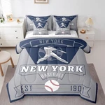 Baseball Comforter Set Full Size 7 Pieces New York Bedding Kids Boys Gir. Fixed Price $96.99.