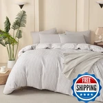 Tisplr Grey Comforter Set King Soft Luxury Washed Microfiber Jacquard 3 Pieces. Fixed Price $86.88.