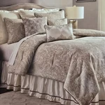 Veratex Valenti Beige 4 Piece Full Queen Comforter Set New. Fixed Price $489.95.