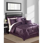 Sunham Dalton Comforter Set 14-PIECE Super King-size Purple W/full Sheet. Fixed Price $115.00.