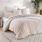 Peri Color Block Fringe Comforter Set, King Bedding. Fixed Price $339.00.