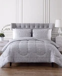Hallmart Collectibles King Comforter Set Light Gray Scroll Miriam 3 Pc. Grey. Fixed Price $39.95.