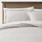 Full/queen Linen Chambray Duvet Cover & Sham Set Light Gray Threshold. Fixed Price $23.79.